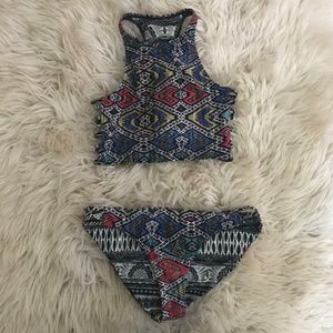 Roxy Reversible High Neck Bikini Top and Bottoms